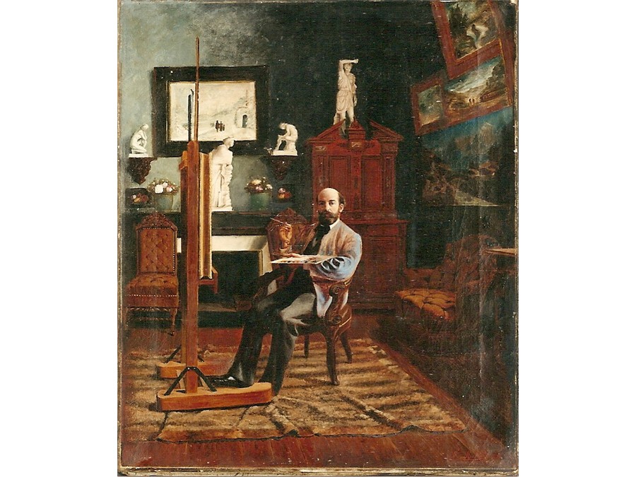 Fortune Mollot painting- Self portrait